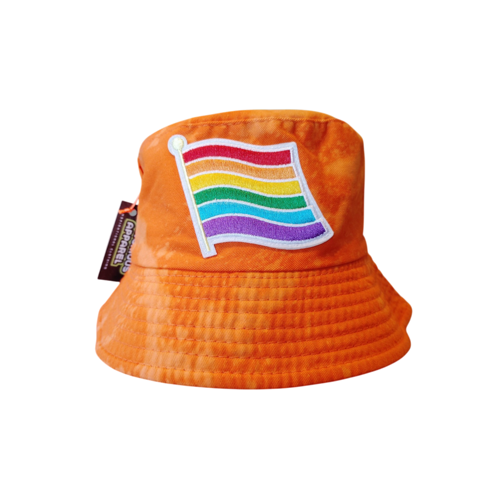 Human x Pride Flag (Bleach Dyed) Bucket Hat