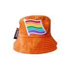 Human x Pride Flag (Bleach Dyed) Bucket Hat