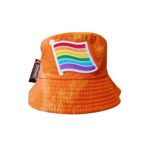 Human x Pride Flag (Bleach Dyed) Bucket Hat