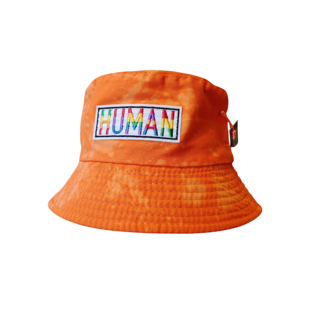 Human x Pride Flag (Bleach Dyed) Bucket Hat