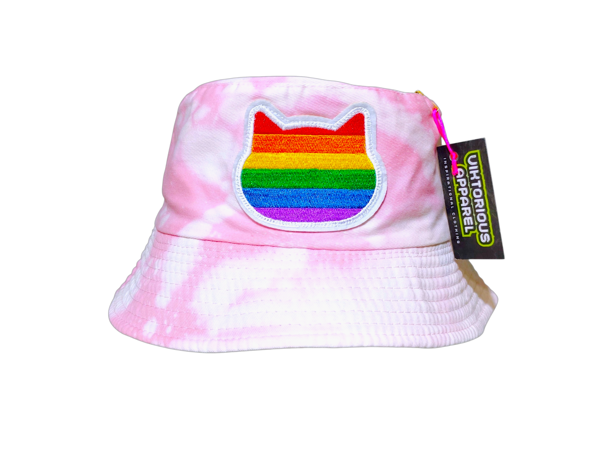 Pride Cat (Bleach Dyed) Bucket Hat