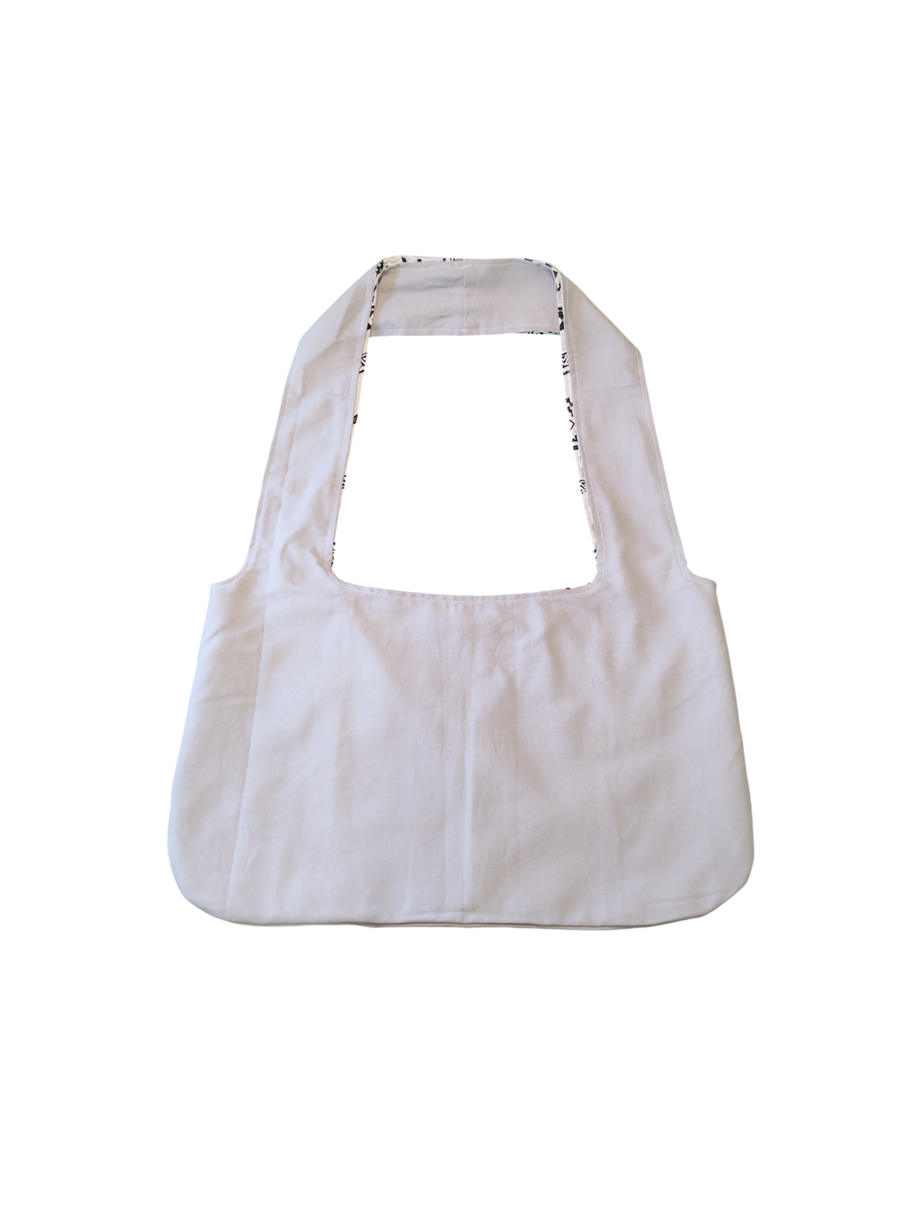 White/Blue x Gray - Abstract (Reversible) Hobo Bag