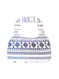 White/Blue x Gray - Abstract (Reversible) Hobo Bag