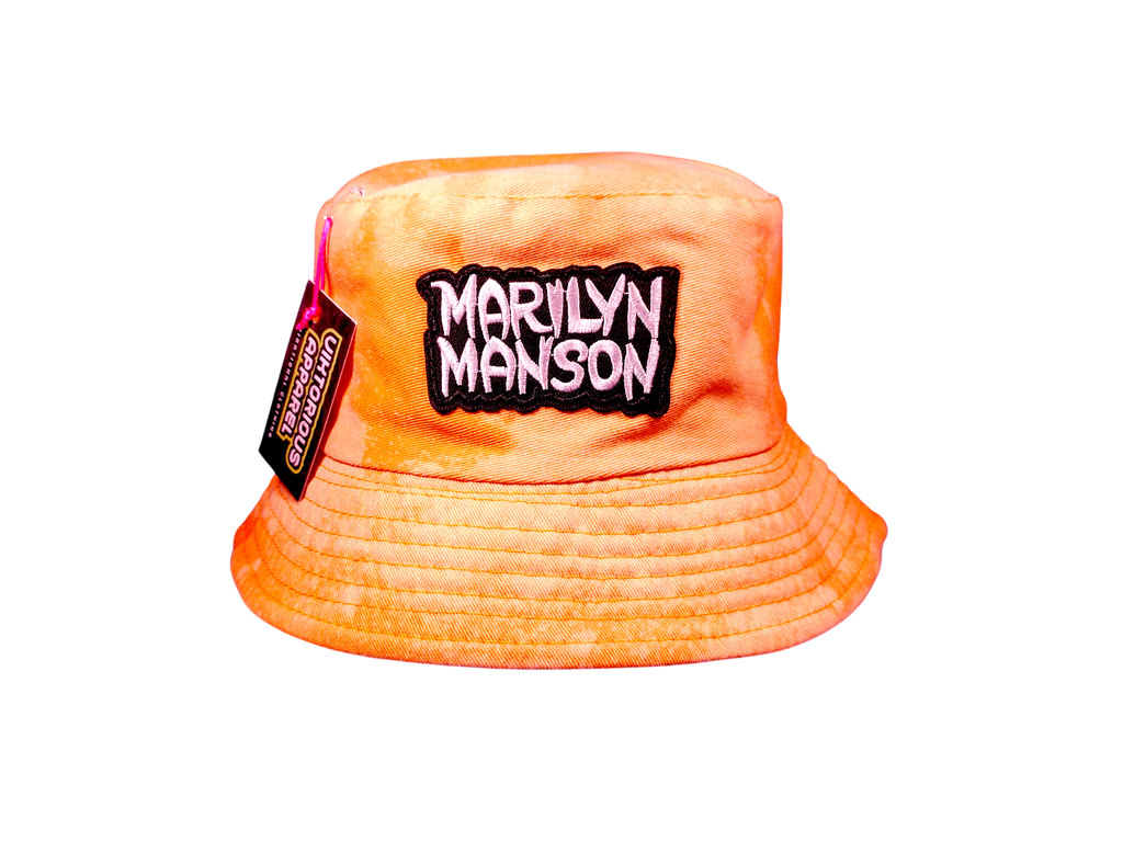 Marilyn Manson (2 Patches) Bleach Dyed - Bucket Hat