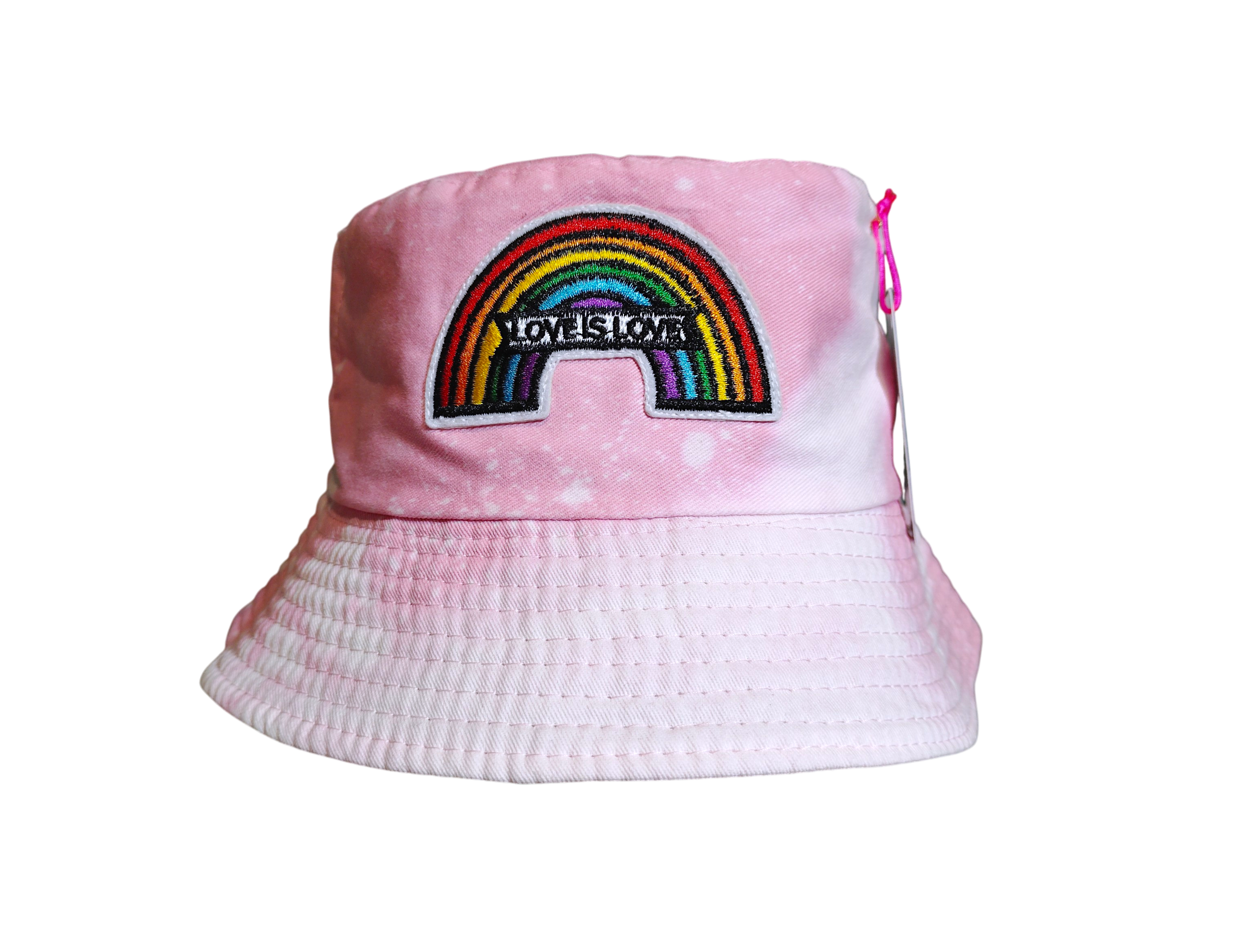 Love is Love (Bleach Dyed) Bucket Hat (Pink)