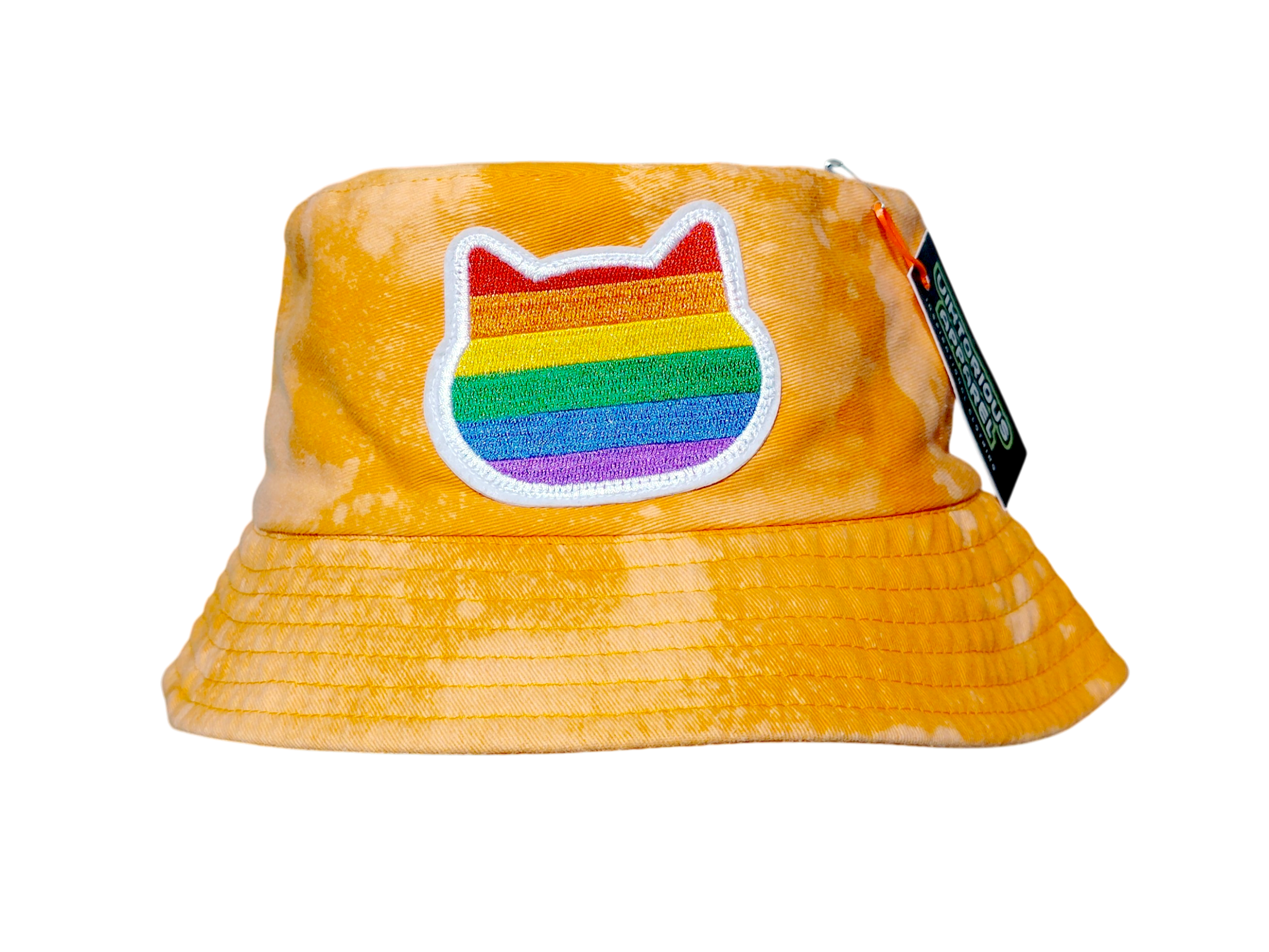 Pride Cat (Bleach Dyed) Bucket Hat