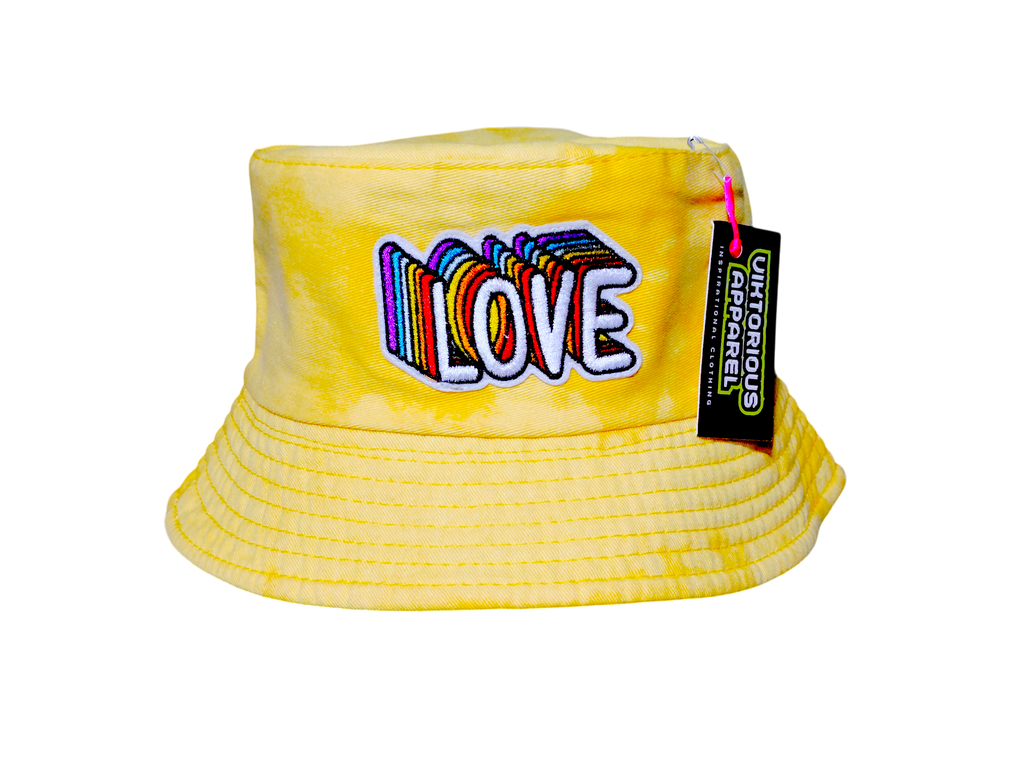 Love (Bleach Dyed) Bucket Hat