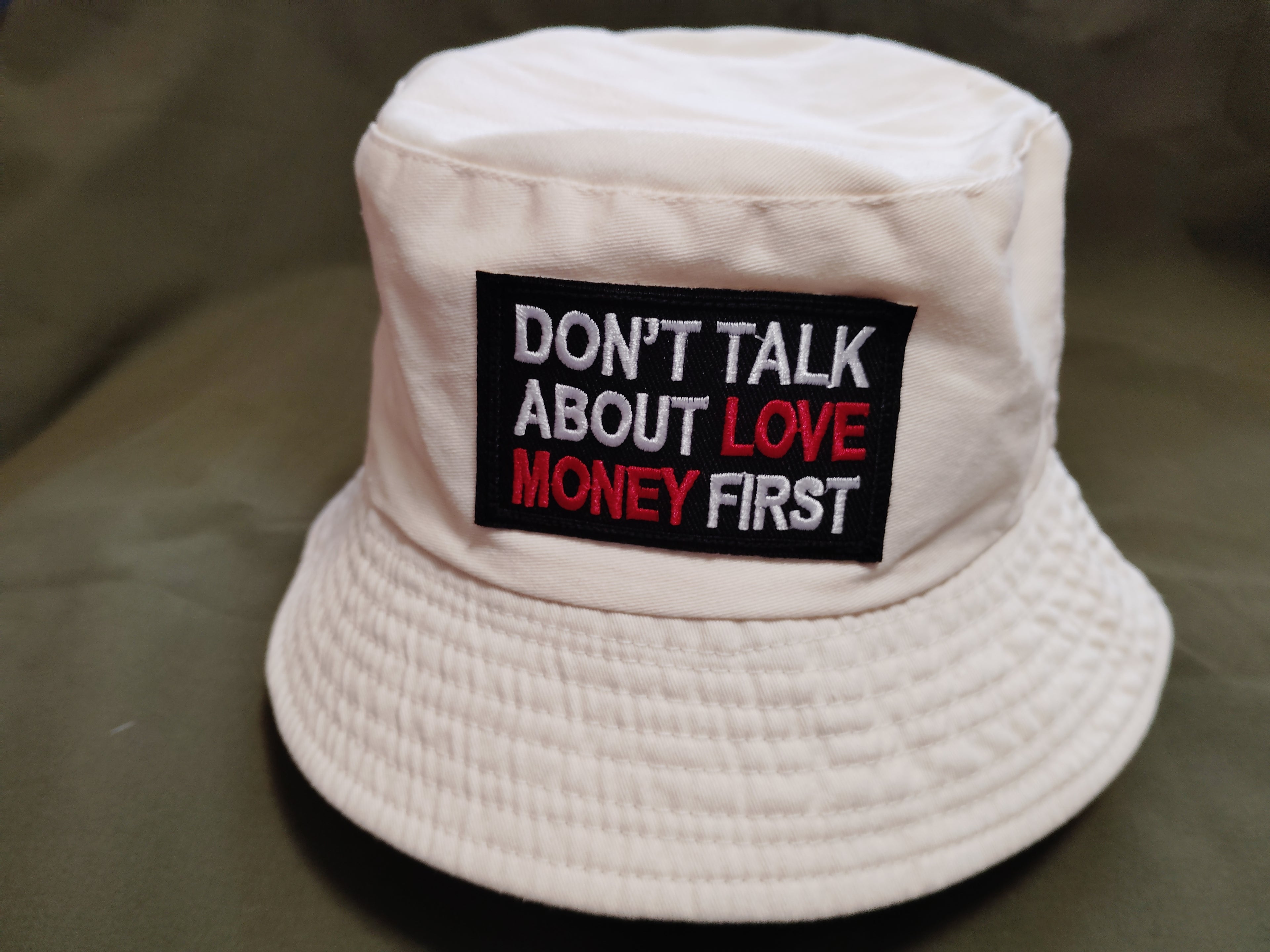 Money First Bleached Dyed Bucket Hat