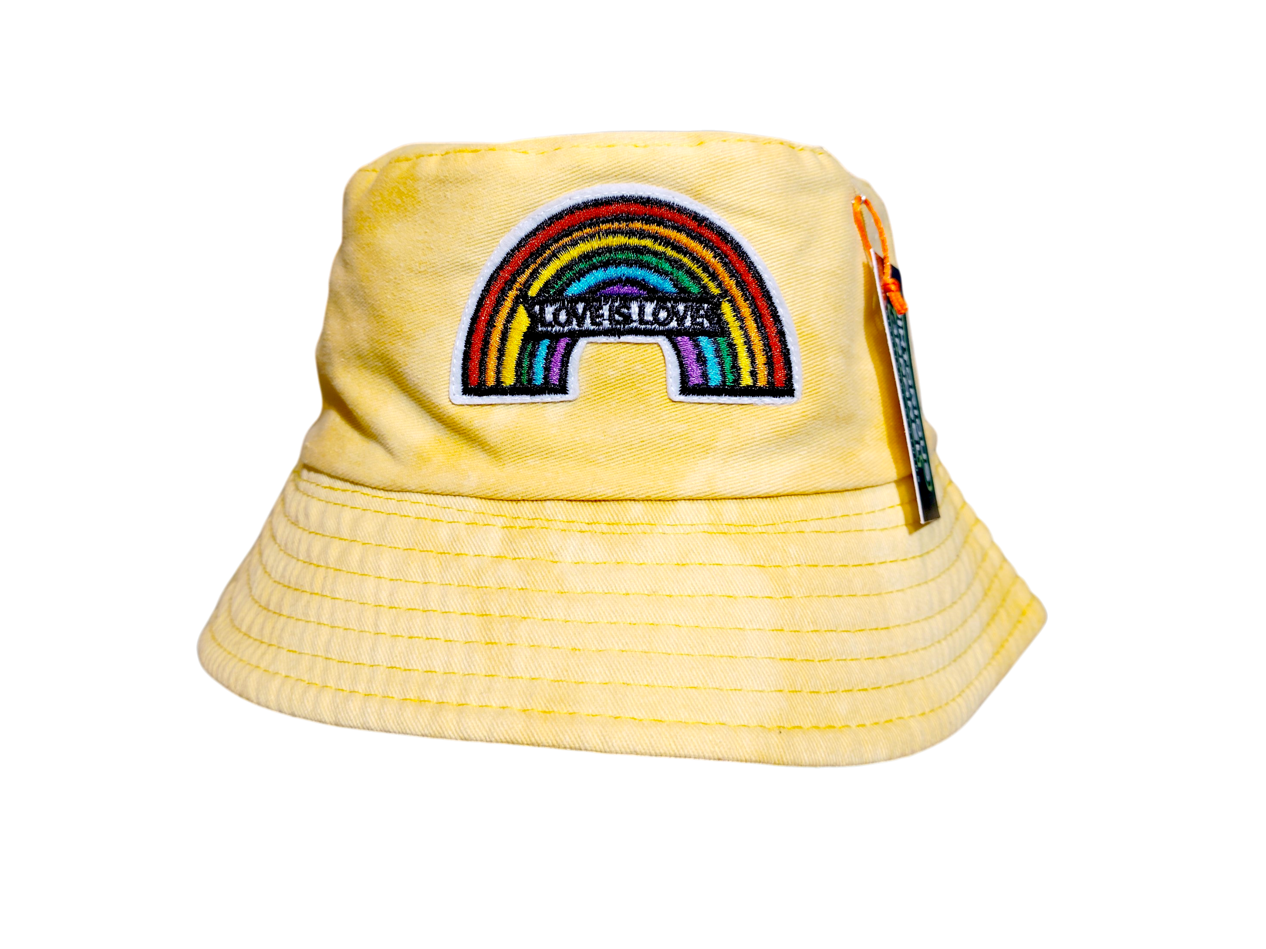 Love is Love (Bleach Dyed) Bucket Hat (Yellow)